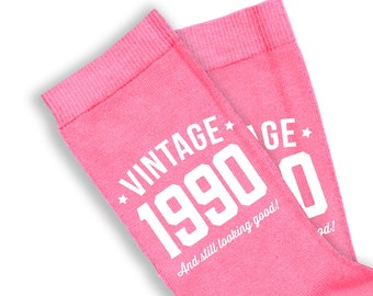30th Birthday Gift Present Idea Girls Mum Her 1989 Women 30 White Sock Vintage