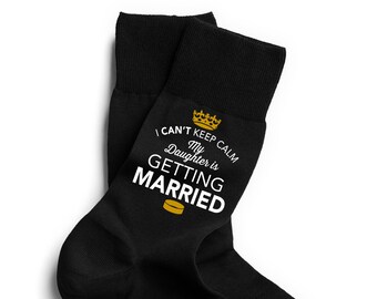 Father of the Bride Socks Gift Wedding Stag Night Do Party Squad Daughter Getting Married Present Men's Socks wedding Keepsake size 6 - 11