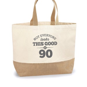 90. Geburtstag, 90. Geburtstag Idee, 90. Geburtstag Tasche, Tote, Einkaufstasche, 90. Geburtstag Geschenk, 90. Geburtstag Geschenk