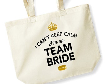Team Bride Bag Gift Wedding Hen Night Hen Do Party Squad Team Bride to be Present Bridal Shower Tote Bag Keepsake