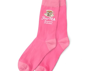 40th Birthday Gift Socks for Women Tea Drinker Present Age 40 Years Old Size UK 4-7 + USA 6-9