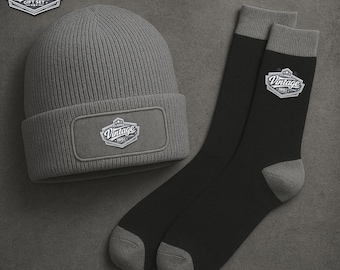 75th Birthday Gift Set, Beanie Hat and Socks, Men's Vintage Gift