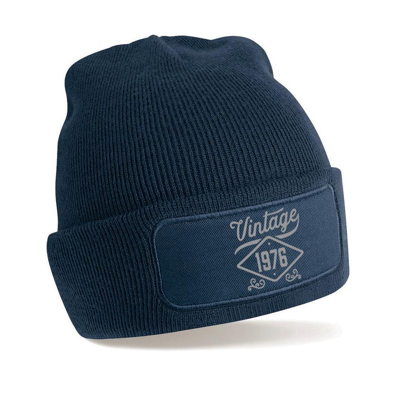 50th Birthday Gift Beanie Hat Present Cap 50th Birthday Gift Keepsake Idea Vintage 50 Years Old 50 Birthday Gift Blue