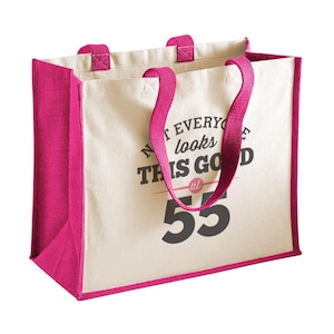 55. Geburtstag, 55. Geburtstag Idee, 55. Geburtstag Tasche, Tote, Einkaufstasche, tolles 55. Geburtstag Geschenk, 55. Geburtstag Geschenk