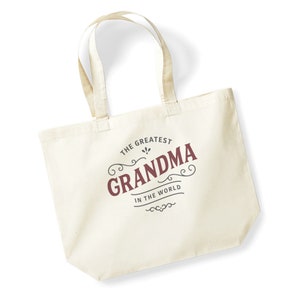 Grandma Gift Bag Birthday Present for Grandma Keepsake Christmas Shopping Tote Bag Mothers Day - Size: 47cm x 40cm x 12cm