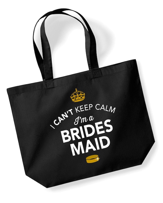 KEEP CALM I'M THE SISTER OF THE BRIDE COTTON SHOULDER BAG Hen Night Wedding 