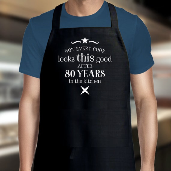80th Birthday Gift Funny Apron Cooking Gift Personalised Present for Age 80 Years Old