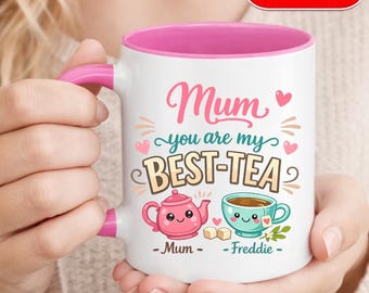 Personalised Mum Gift Best-Tea Mug Present Keepsake for Mother's Day - 11oz Capacity