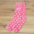 Aunty Gift Socks Birthday or Mother’s Day Present Women's Socks Size 4-7 Keepsake Xmas Gift for Aunty Idea Party Prop Favor Hearts