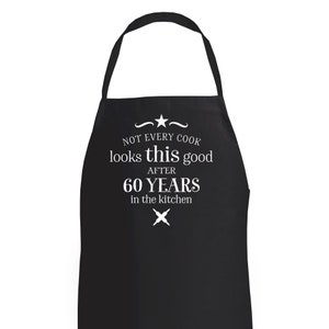 60th Birthday Gift Funny Apron Cooking Gift Personalised Present for 60 Year Old image 2
