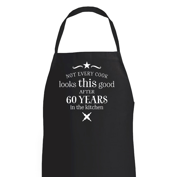 60th Birthday Gift Funny Apron Cooking Gift Personalised Present for 60 Year Old