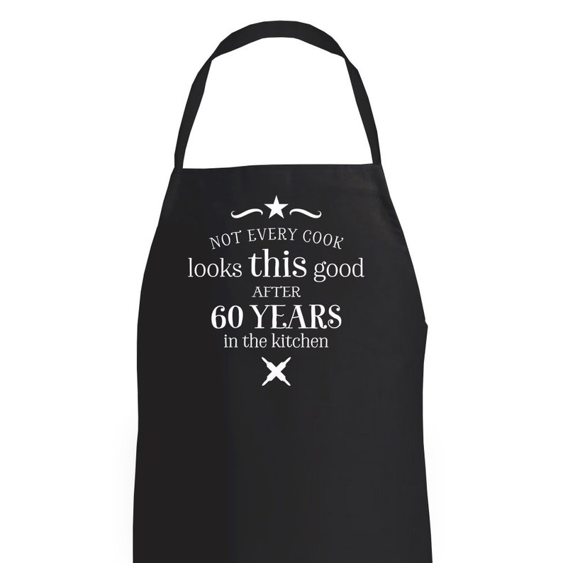 60th Birthday Gift Funny Apron Cooking Gift Personalised Present for 60 Year Old image 2