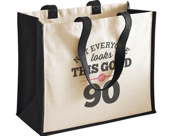 90th Birthday, 90th Birthday Idea, 90th Birthday Bag, Tote, Shopping Bag, Great 90th Birthday Present, 90th Birthday Gift