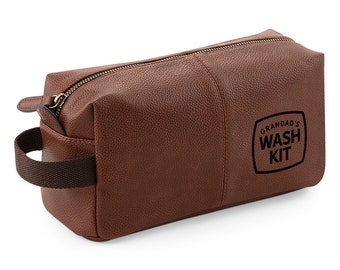 Grandad Wash Bag Gift, Best Grandad, For Birthday, Christmas, Father’s Day, Fantastic Quality Usable Dopp Kit Keepsake