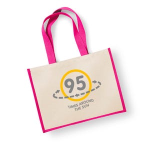 95. Alles- Gute zum Geburtstaggeschenk-Tasche Alter 95 Geburtstags-Geschenk-Idee Leichte faltbare wiederverwendbare Tragetasche Shopping 95 Andenken-Dekorationen - 33x42x19cm
