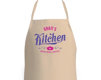 Gran Gift Apron Birthday Present Funny Cooking Baking Gift Kitchen Magic Keepsake for Gran