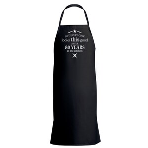 Avental de cozinha divertido para presente de aniversário de 80 anos, presente personalizado para quem completa 80 anos. imagem 4