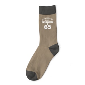 65th Birthday Gift Black Socks for Men Present Keepsake Party Prop Husband Dad Friend 65 Years Old for Him Size UK 6 to 11 - USA 7 to 12 image 6