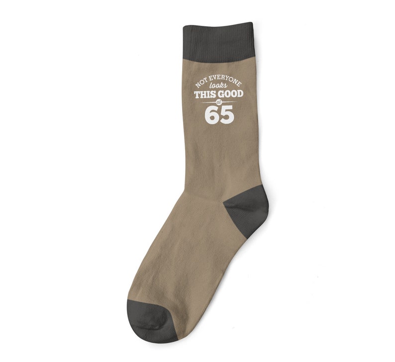 65th Birthday Gift Black Socks for Men Present Keepsake Party Prop Husband Dad Friend 65 Years Old for Him Size UK 6 to 11 - USA 7 to 12 image 6