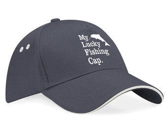 &quot;Angeln Hut Geschenk Fisch für Männer Papa Opa Freund &quot;&quot;Mein Glück Angeln Cap&quot;&quot; Ihn Fischer Angeln Lustig Zitat Zahnrad Zubehör Ausrüstung Cap.&quot;