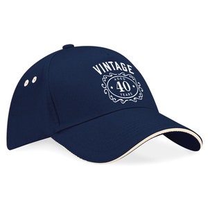 40th Birthday Gift Baseball Cap 40th Birthday Keepsake Gift Present Idea 40 Years Old