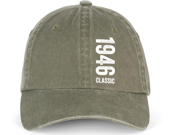 80th Birthday Gift Baseball Cap Age 80 Keepsake Gift Idea 100% Organic Cotton  80 Years Old One Size Fits All Present Eco-friendly