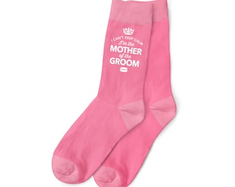 Mother of the Groom Socks Gift Wedding Hen Night Hen Do Party Squad Present Bridal Shower Pink Socks Keepsake size 4 - 7