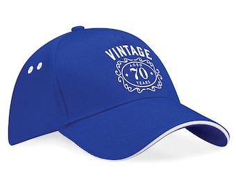 70th Birthday Gift Baseball Cap 70th Birthday Keepsake Gift Present Idea 70 Years Old