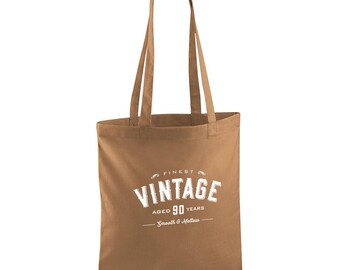 Sac cadeau 90e anniversaire Idée 90e anniversaire Sac fourre-tout léger pliable réutilisable 90 ans Cadeau souvenir Décorations 90e