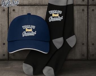 Personalised Grandad Baseball Cap & Socks Gift Set For Christmas Xmas Birthday Present