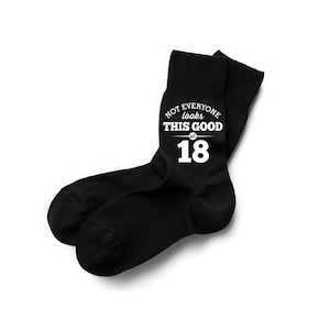 18th Birthday Socks Vintage Socks 18th Birthday Gift Keepsake 18th Birthday Idea 18 Years Old 18 Birthday Gift Size UK 6 to 11 - USA 7 to 12