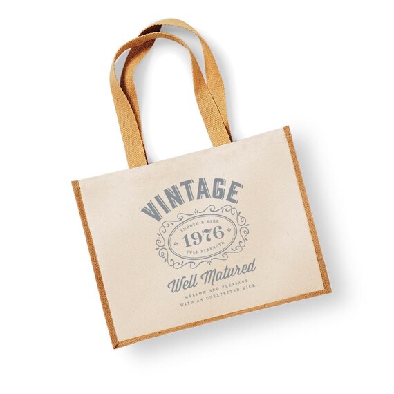 Borsa In Iuta Per 50° Compleanno Donna – Pieghevole, Impermeabile, Con Tasca E Sciarpa Inclusa, Regalo Per Amica, Moglie, Mamma