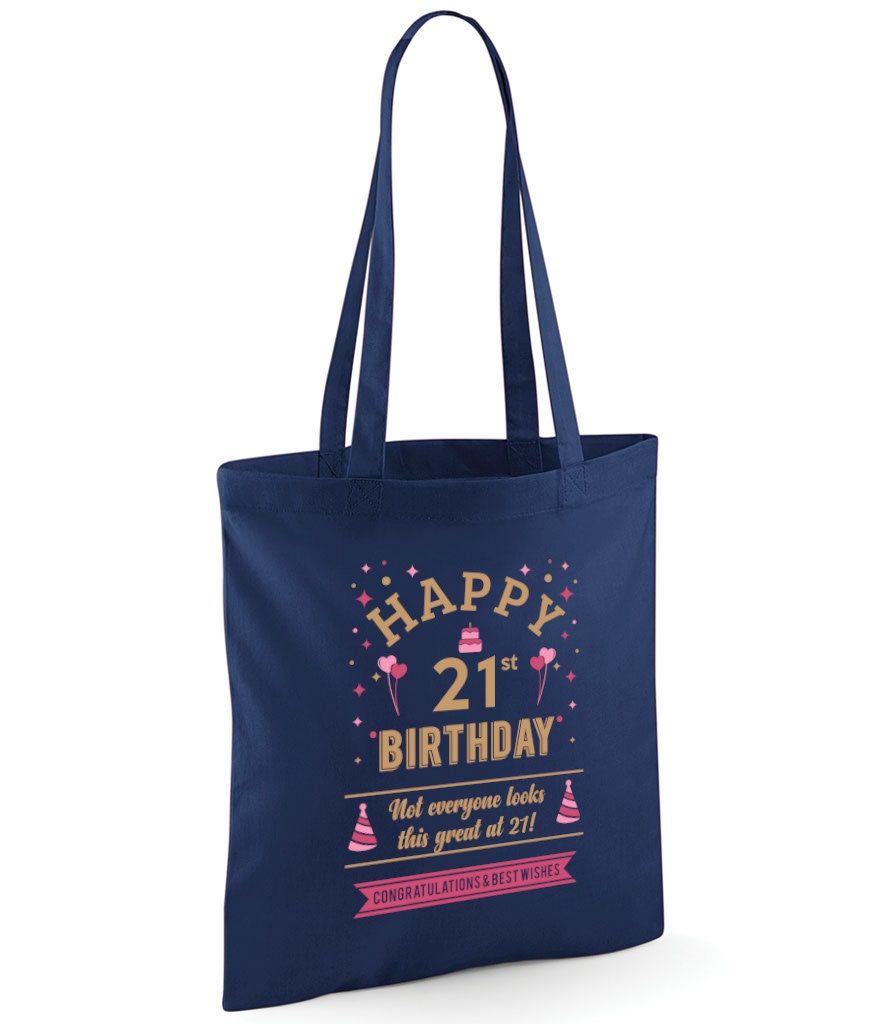 21st Birthday Gift Bag Age 21 Birthday Idea Lightweight Foldable