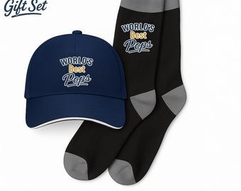 Personalised Pops Baseball Cap & Socks Gift Set for Christmas Xmas Birthday Present