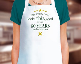 60th Birthday Gift Funny Apron Cooking Gift Personalised Present