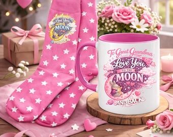 Great Grandma Gift Set Socks & Mug Birthday Christmas Mother's Day Present Idea