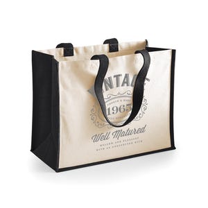 60 Geburtstag Geschenk Idee Tasche Tote Einkaufstasche 60 Geburtstag Geschenk Andenken 42 cm x 33 cm x 19 cm