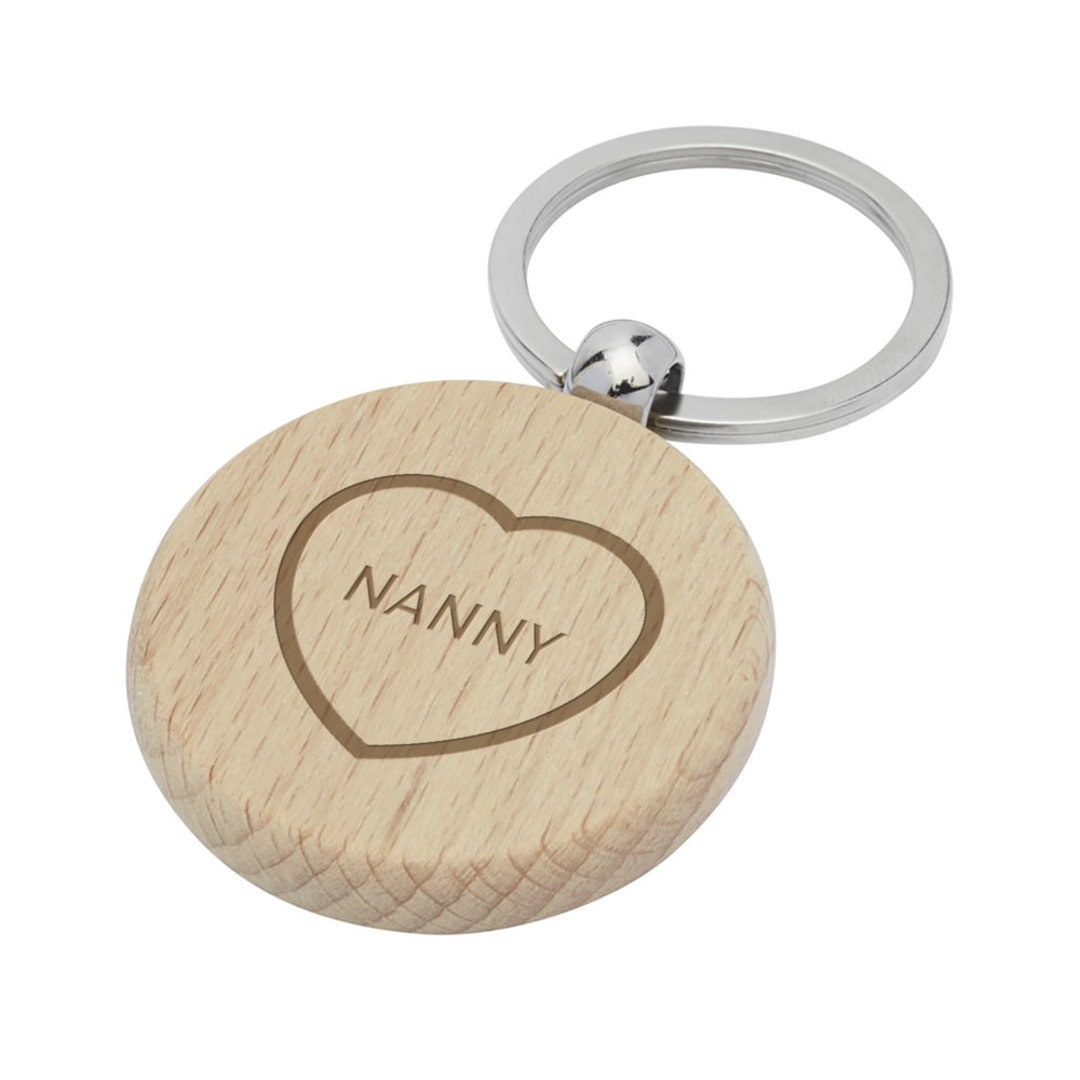 Nanny Gift Laser Engraved Wooden Key Ring Keyring Etsy UK