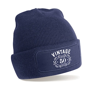 Regalo de 50 cumpleaños Sombrero de gorro de regalo gorra de regalo de 50 cumpleaños Idea de recuerdo Vintage 50 años regalo de 50 cumpleaños