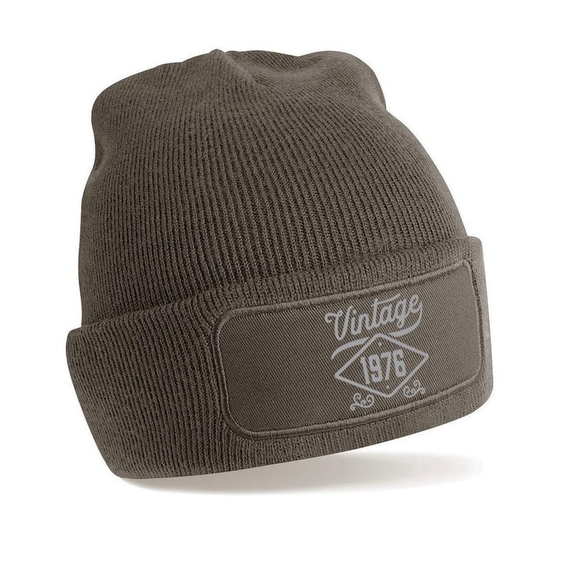 50th Birthday Gift Beanie Hat Present Cap 50th Birthday Gift Keepsake Idea Vintage 50 Years Old 50 Birthday Gift Gray