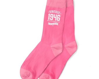 80th Birthday Pink Socks Gift for Women Ladies  Present Keepsake Idea Her Wife Mum Friend 80 Years Old Party Size UK 4 to 7 - USA 6 to 9