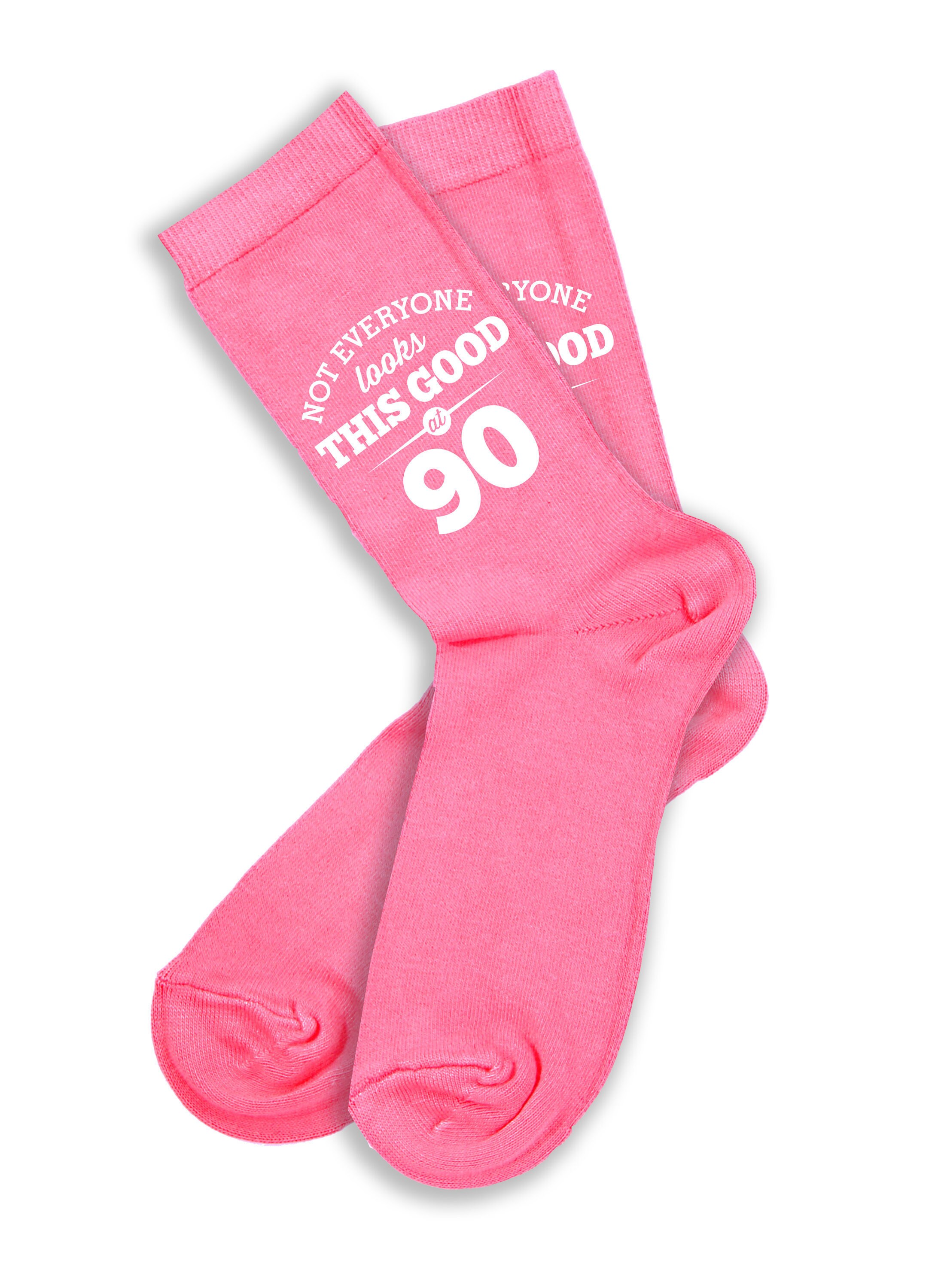 90th Birthday Pink Socks Gift for Women Ladies Present Etsy