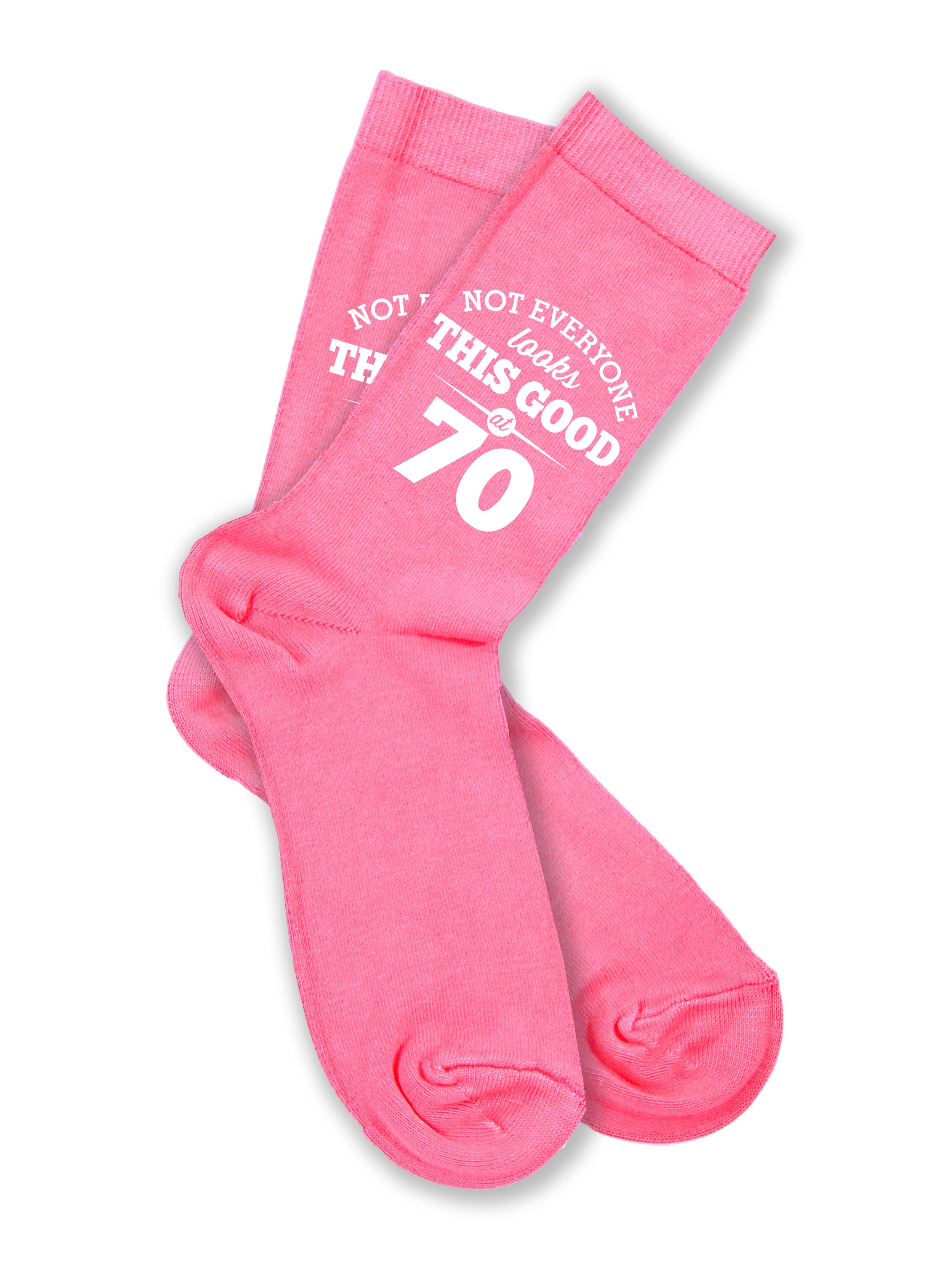 70th Birthday Pink Socks Gift for Women Ladies Present Etsy