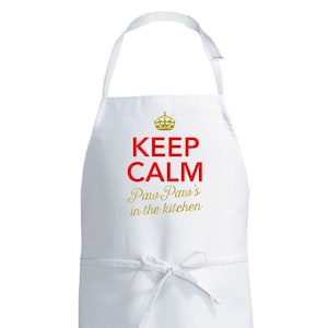PawPaw Regalo Delantal Regalo de cumpleaños Divertido regalo de cocina para hornear Keep Calm Recuerdo para PawPaw