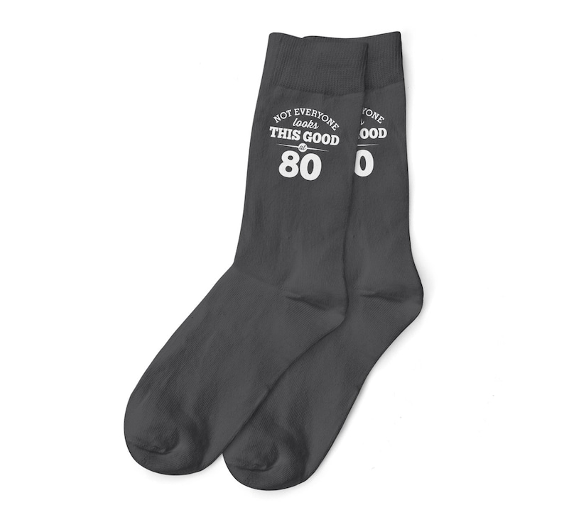Funny 80th Birthday Socks – Novelty Gift for Men, UK 6-11 image 3
