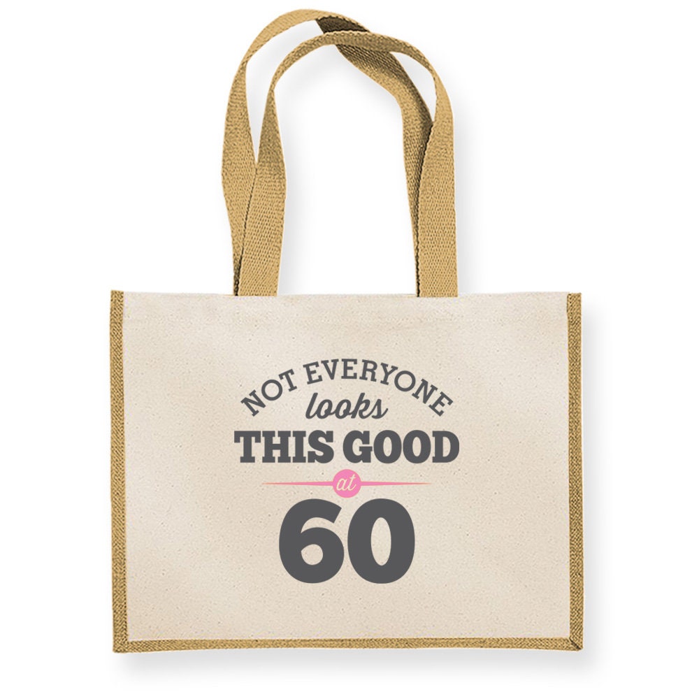 60th Birthday Gift Idea Bag Tote Shopping Bag 60 Birthday Etsy UK