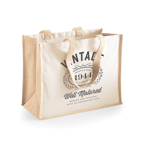 80th Birthday Gift Idea Bag Tote Shopping Bag 80 Birthday Present Keepsake