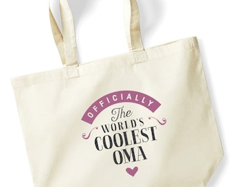 Oma Gift Bag Birthday Present for Oma Keepsake Christmas Shopping Tote Bag