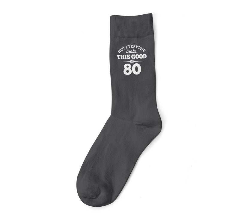 Funny 80th Birthday Socks – Novelty Gift for Men, UK 6-11 image 4