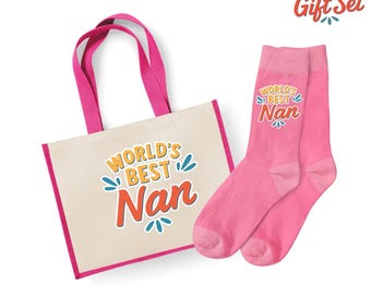 Nan Gift Set Socks & Bag Birthday Christmas Present Women's Keepsake Xmas Idea